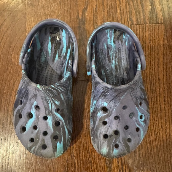 Toddler Classic Blue Marbled Clog - Picture 3 of 5